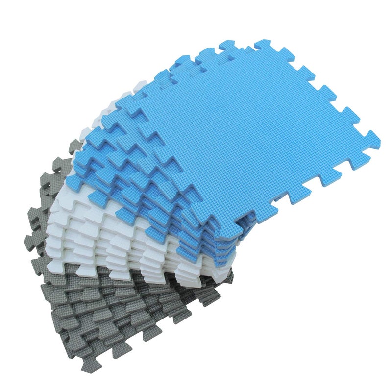 MQIAOHAMÂ® 18 Pieces Puzzle Play Mats, Soft Baby Play Mat, Kids Interlocking Foam Floor Tiles, Toddlers Carpet Playmats G301018-101107112 - Image 3