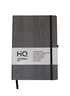HQ A5 Size Hard Bound Journal Lined Notebook 160 Pages With Elastic Closure Black Cover  - Image 1