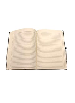 HQ A5 Size Hard Bound Journal Lined Notebook 160 Pages With Elastic Closure Black Cover  - Image 2