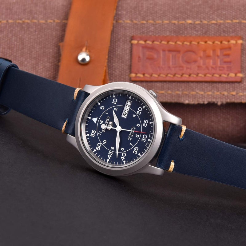 Ritche حزام ساعة ريتشي 20 مم من الجلد، حزام ساعة جلد سريع الإطلاق متوافق مع سيتيزن برومستر BN0150-28E / تايمكس إيزي ريدر 38 مم حزام ساعة جلد للرجال والنساء - Image 2