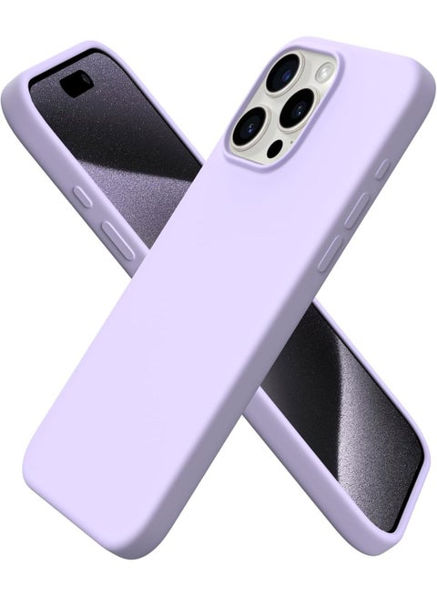جراب متوافق مع iPhone 15 Pro مقاس 6.1 بوصة، جراب هاتف نحيف من السيليكون السائل مكون من 4 طبقات من المطاط الهلامي الناعم المقاوم للصدمات مع بطانة من الألياف الدقيقة المضادة للخدش (Moov)