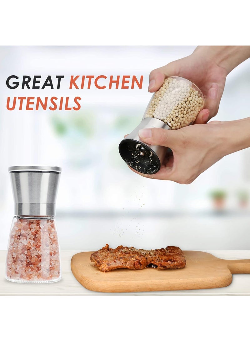 BLOOMING TIME 2 Bottles Of Pepper Grinder, Easy To Use, Transparent Bottle - Image 2