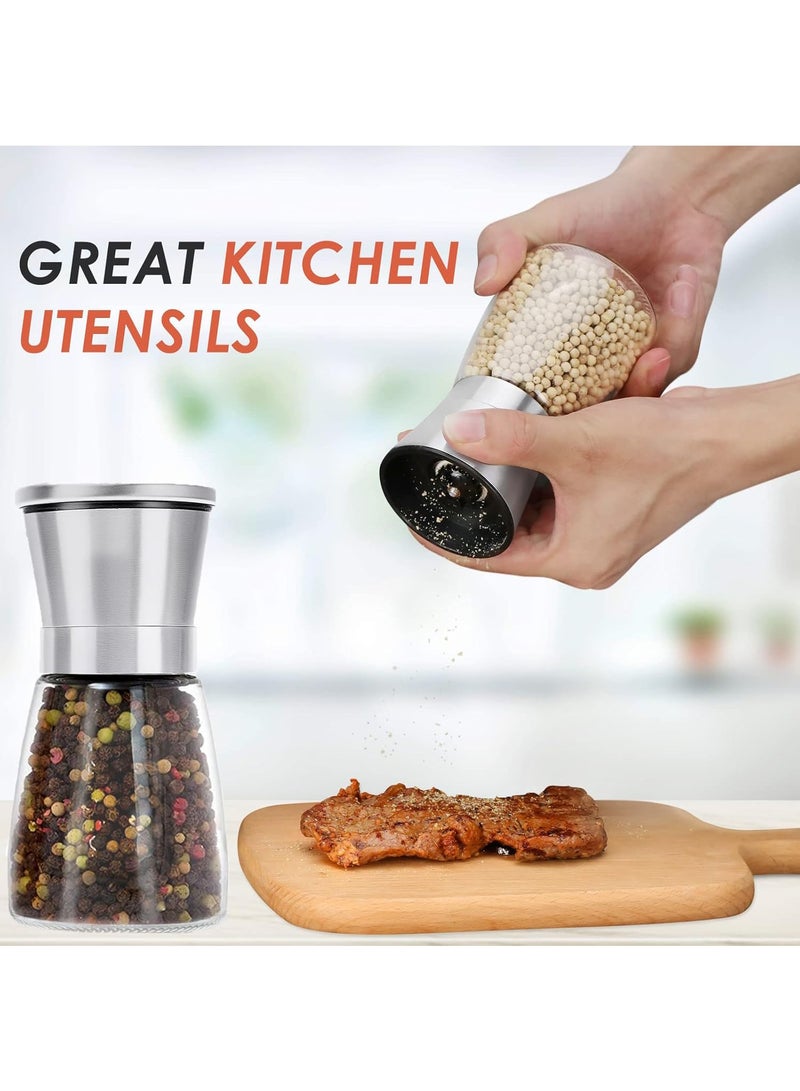 BLOOMING TIME 2 Bottles Of Pepper Grinder, Easy To Use, Transparent Bottle - Image 3