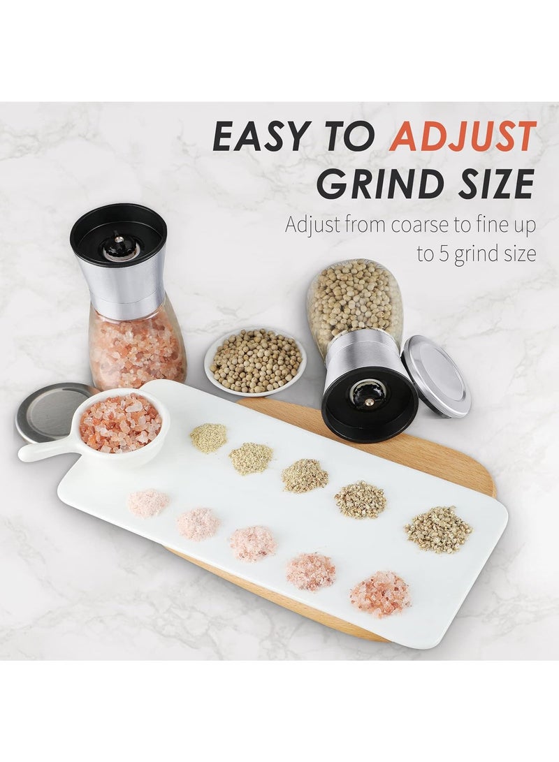 BLOOMING TIME 2 Bottles Of Pepper Grinder, Easy To Use, Transparent Bottle - Image 5