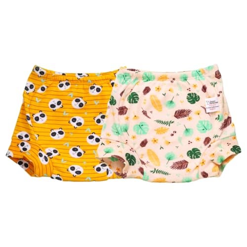 SuperBottoms Padded Underwear for Babies & Toddlers (9-12 Months), 3 Layers of Premium Cotton & DryFeel Layer, Ideal for Diaper-Free Time & Mess-Free Potty Training Pants, Pack of 2 - Image 1