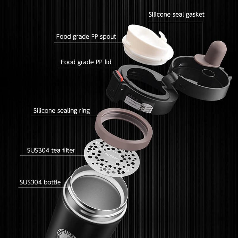 DIYASHI Insulated Stainless Steel CoffeeTea Travel Mug Vacuum SpillProof Sipper Cap for Travelers in Car with Leak Proof Lid for Hot Cold Drinks Stainless Steel Coffee Cup Multi Color - Image 3