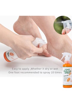DubaiGallery Foot Dead Skin Remover - Foot Peeling Spray Orange Oil,Natural Formula Foot Scrubber for Dead Skin Callous Removal, Moisturizing Nourishing Foot Exfoliator  - Image 4