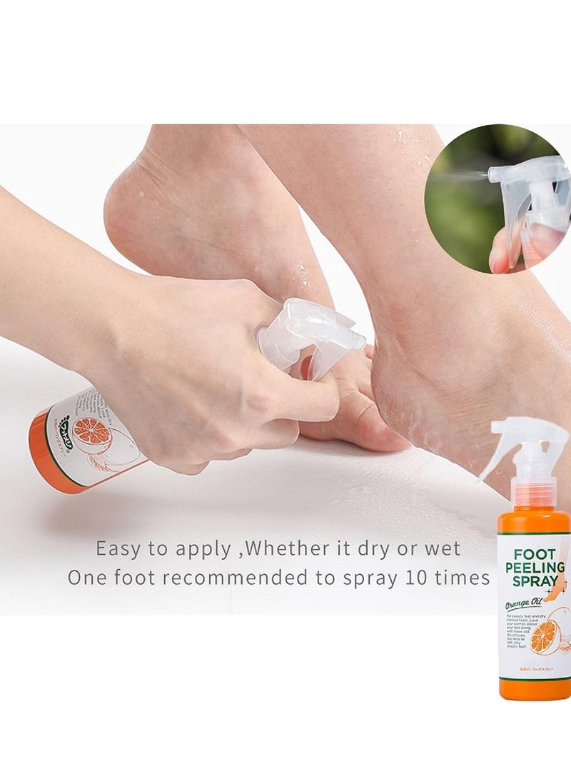 DubaiGallery Foot Dead Skin Remover - Foot Peeling Spray Orange Oil,Natural Formula Foot Scrubber for Dead Skin Callous Removal, Moisturizing Nourishing Foot Exfoliator - Image 4