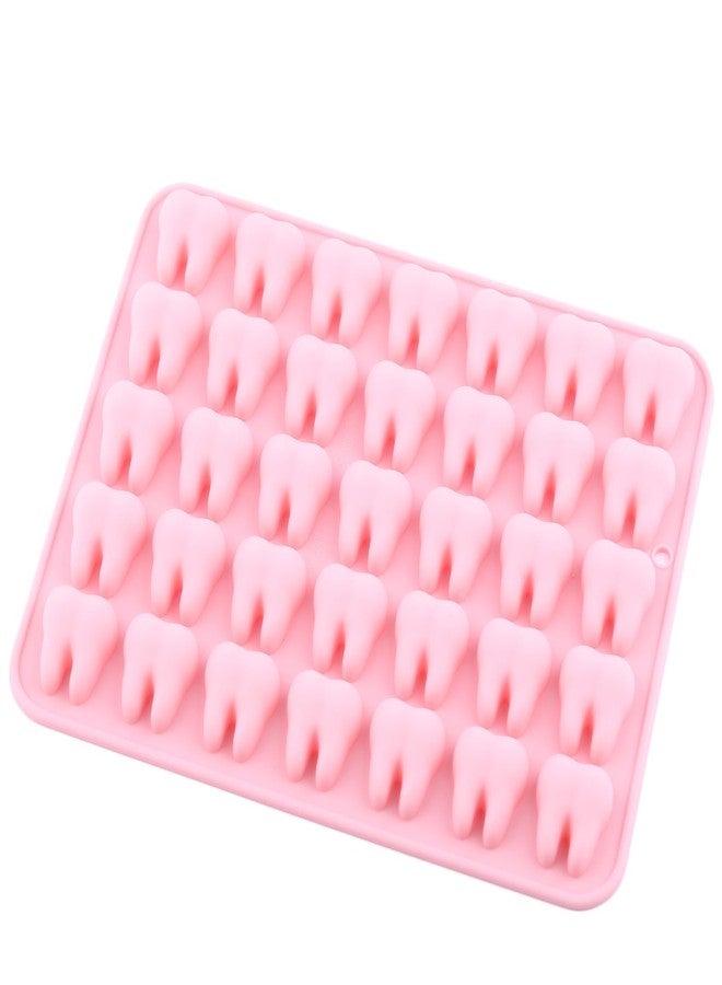 YIMINGMOLD قوالب حلوى سيليكون صغيرة على شكل أسنان من YIMINGMOLD، 35 تجويفًا، قوالب شوكولاتة ثلاثية الأبعاد صغيرة على شكل أضراس لتزيين الكب كيك وحلوى الشوكولاتة - Image 5