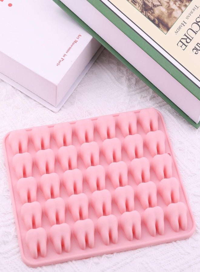 YIMINGMOLD قوالب حلوى سيليكون صغيرة على شكل أسنان من YIMINGMOLD، 35 تجويفًا، قوالب شوكولاتة ثلاثية الأبعاد صغيرة على شكل أضراس لتزيين الكب كيك وحلوى الشوكولاتة - Image 4