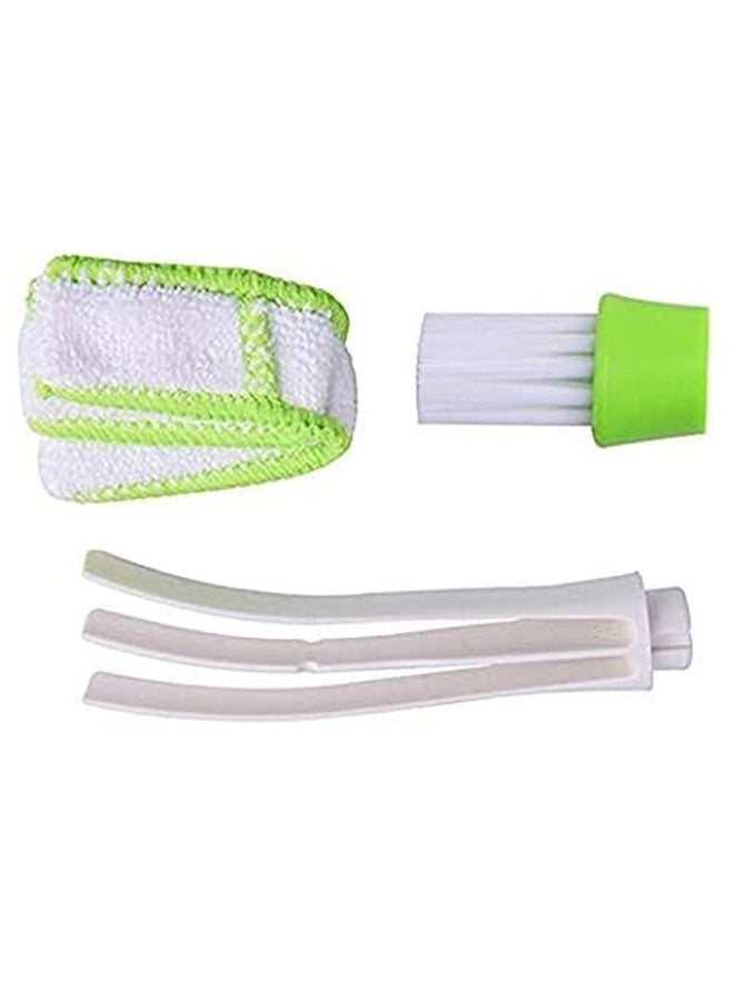 3 قطع منفضة صغيرة لتنفيس هواء السيارة ، منظف مكيف هواء السيارات وفرشاة ، أداة قماش تنظيف جامع الغبار لنافذة لوحة المفاتيح يترك الستائر مصراع مروحة النظارات - Image 3