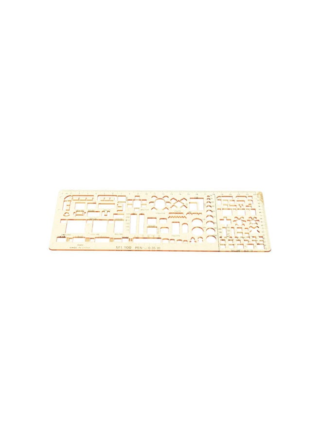 El Maayergy - Elmaayergy K225_Y-5 Plastic Ruler With Scientific Shapes With Durable Material, Suitable For School And Home - Image 1