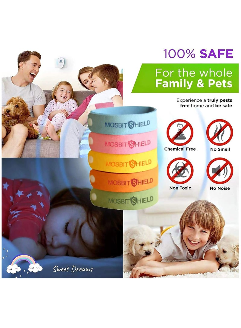 12-Pack Mosquito Repellent Bracelets - Adjustable, Reusable Bands with Natural Ingredients for Up to 72 Hours of Effective Insect Protection. Perfect for Outdoor Activities! - Image 2