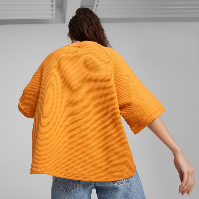 PUMA INFUSE Womens Orange Relaxed T-shirt - Image 5