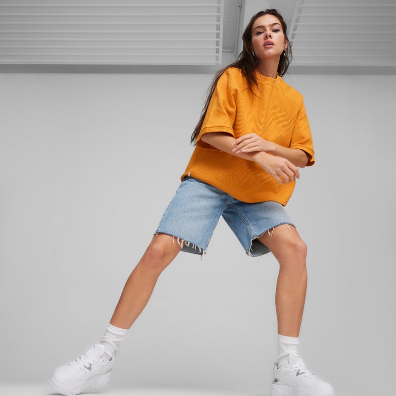 PUMA INFUSE Womens Orange Relaxed T-shirt - Image 2