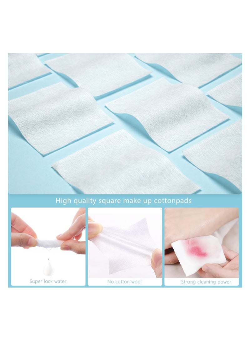 SOLARAE 1000PCS Premium Non-Woven Cotton Pads for Makeup Removal, Soft Facial Cotton Squares for Toner and Skincare, Natural Cosmetic Remover Pads for Gentle Cleansing. - Image 4