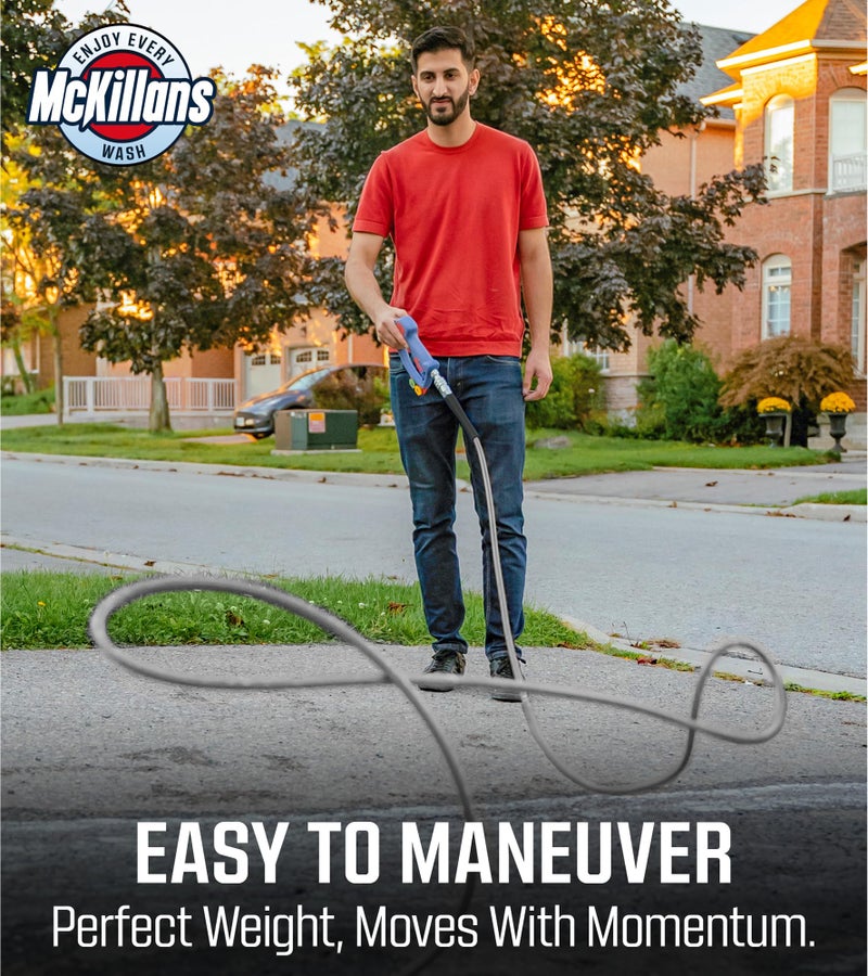 McKillansÂ® QC Installed Pressure Washer Hose 50 ft - Flexible & Kink-resistant - Steel-Braided & Durable- 3/8" QC Pre-Installed Stainless Steel - Power Washer Hose - High Pressure 1/4" Inner Diameter - Image 4