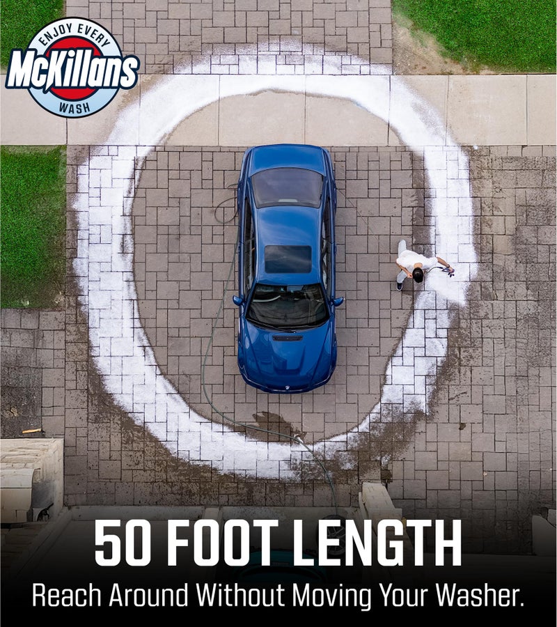 McKillansÂ® QC Installed Pressure Washer Hose 50 ft - Flexible & Kink-resistant - Steel-Braided & Durable- 3/8" QC Pre-Installed Stainless Steel - Power Washer Hose - High Pressure 1/4" Inner Diameter - Image 5