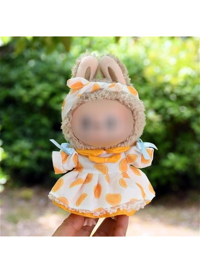Arabest 17cm Doll Clothes Suitable for 17cm labubu Dolls Accessories 1yellow Dress+1hairbin No Doll - Image 2