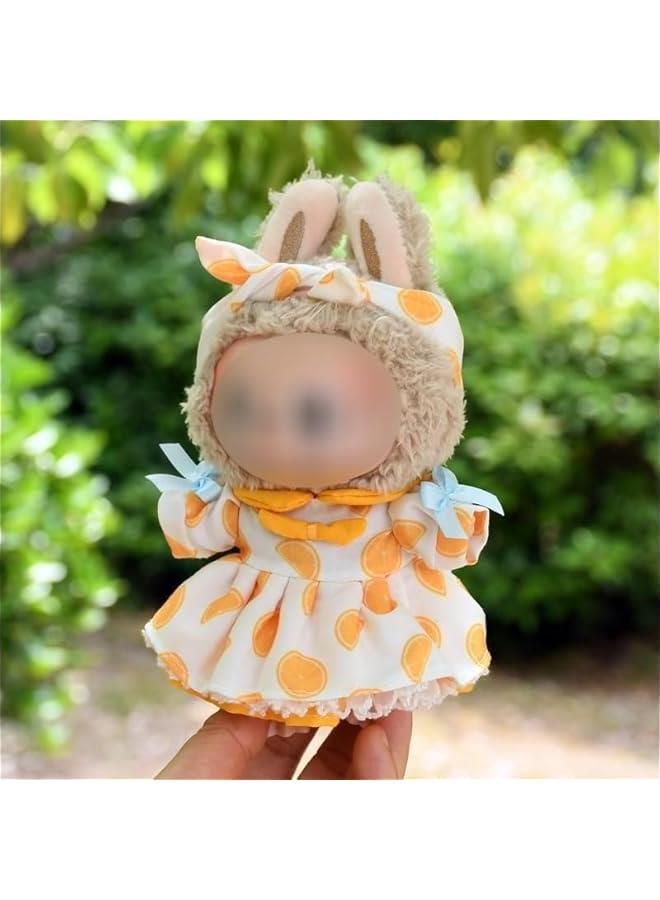 Arabest 17cm Doll Clothes Suitable for 17cm labubu Dolls Accessories 1yellow Dress+1hairbin No Doll - Image 3