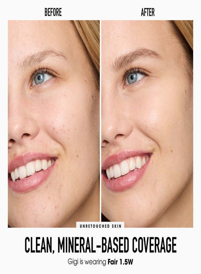 خافي عيوب المعادن السائل الأصلي من bareMinerals - درجة 1.5 فاتح | خافي عيوب سائل معدني مرطب ومفتح للبشرة بتغطية قابلة للبناء ولمسة نهائية طبيعية مشرقة - 6 مل - Image 4