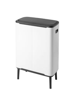 brabantia Bo Touch Bin 60 Litres with 1 Inner Bucket White  - Image 2
