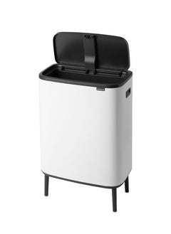 brabantia Bo Touch Bin 60 Litres with 1 Inner Bucket White  - Image 4