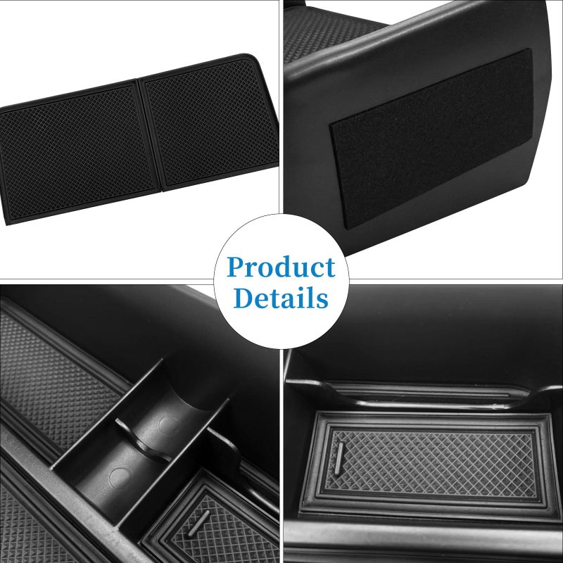 Zxiaochun 2PCS Center Console Organizer Compatible with 2023 2024 2025 2026 Honda Pilot & 2026 Honda Passport Interior Accessories, Armrest Box Tray Gear Shift Storage Tray - Image 4