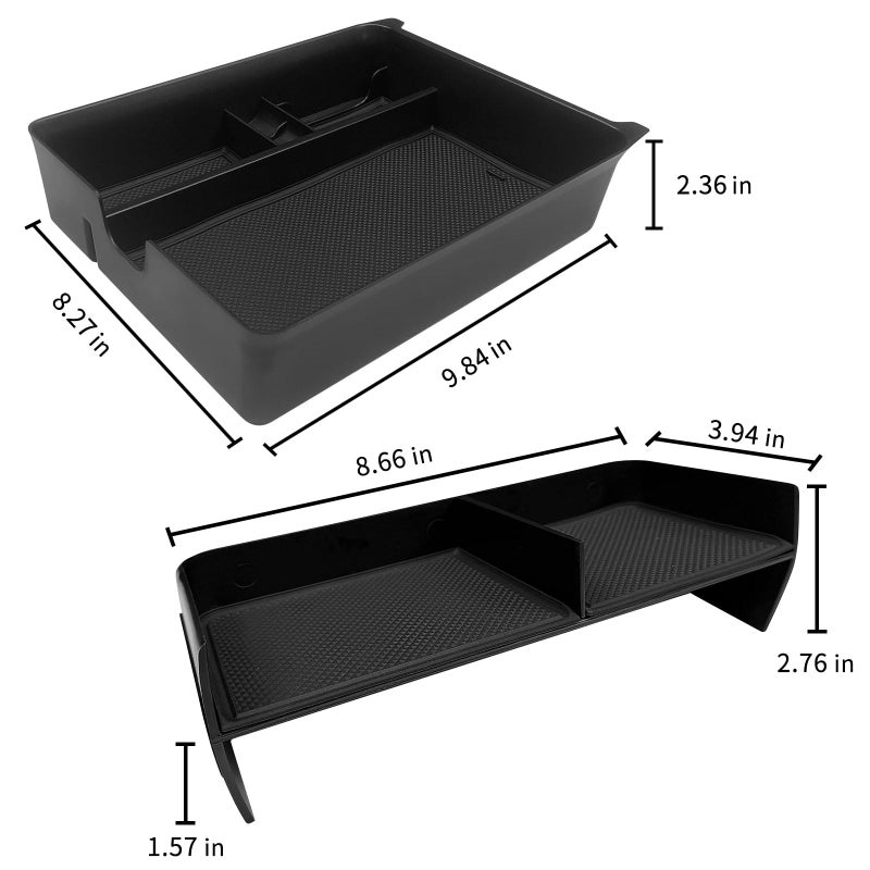 Zxiaochun 2PCS Center Console Organizer Compatible with 2023 2024 2025 2026 Honda Pilot & 2026 Honda Passport Interior Accessories, Armrest Box Tray Gear Shift Storage Tray - Image 5