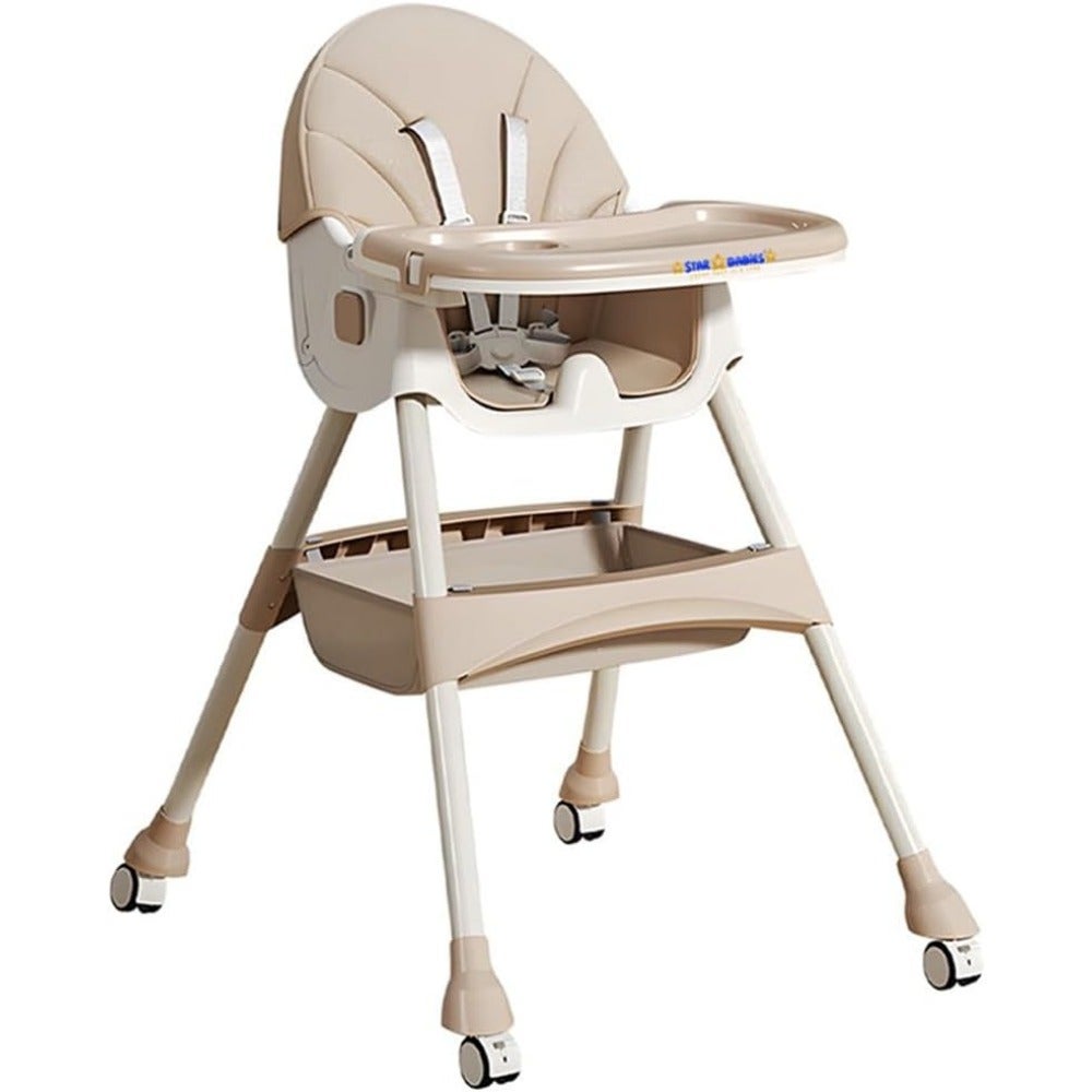 - Baby High Chair Adjustable Height - High Chairs For Babies And Toddlers With Wheels Removable Tray