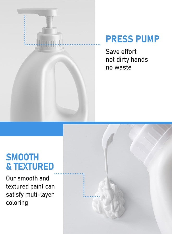 Nicpro White Large Acrylic Paint Set (69 oz, 2040 ml) Rich Art Painting Supplies Non Toxic for Multi Surface, Canvas, Wood, Leather, Fabric Stone Craft, for Kid & Adult with Pump - Image 3