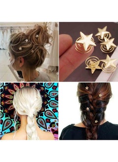 Yheakne Tiny Pearl Hair Studs Hair Pin Hair Ring Hairstyle Embellishment Hair Accessories For Women And Girls Gifts 5Pcs (Star)  - Image 2