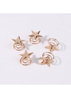 Yheakne Tiny Pearl Hair Studs Hair Pin Hair Ring Hairstyle Embellishment Hair Accessories For Women And Girls Gifts 5Pcs (Star)  - Image 3