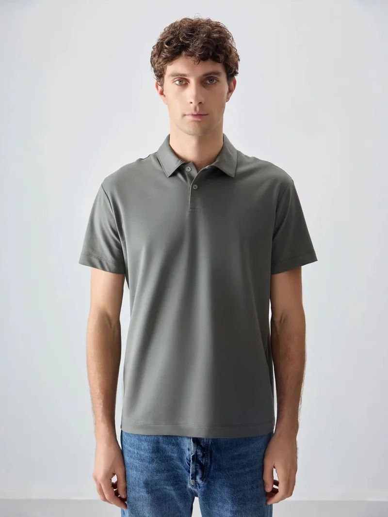 تومي لايف TOMMY Oversized Polo Collar T-Shirt