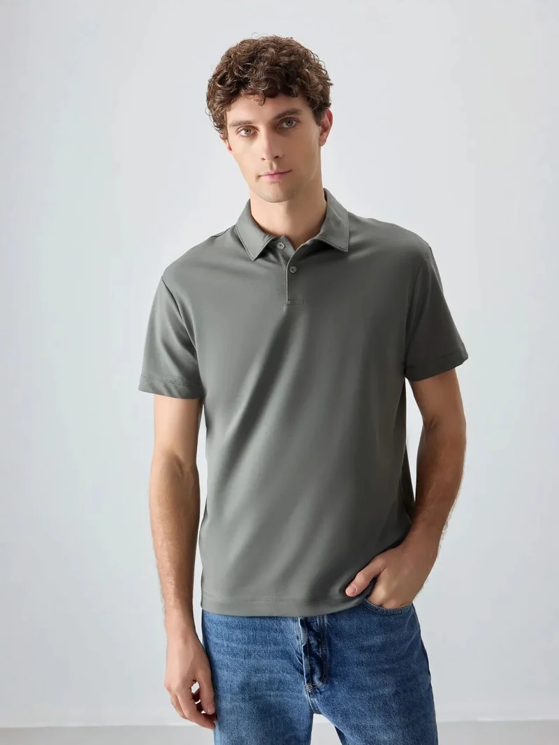 تومي لايف TOMMY Oversized Polo Collar T-Shirt