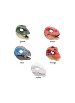 The Bros Dino Mask Moving Jaw Dinosaur Toys Mask Halloween Dinosaur Mask Dino Mask for Costume Party Halloween (Brown)  - Image 4
