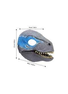 The Bros Dino Mask Moving Jaw Dinosaur Toys Mask Halloween Dinosaur Mask Dino Mask for Costume Party Halloween (Brown)  - Image 3