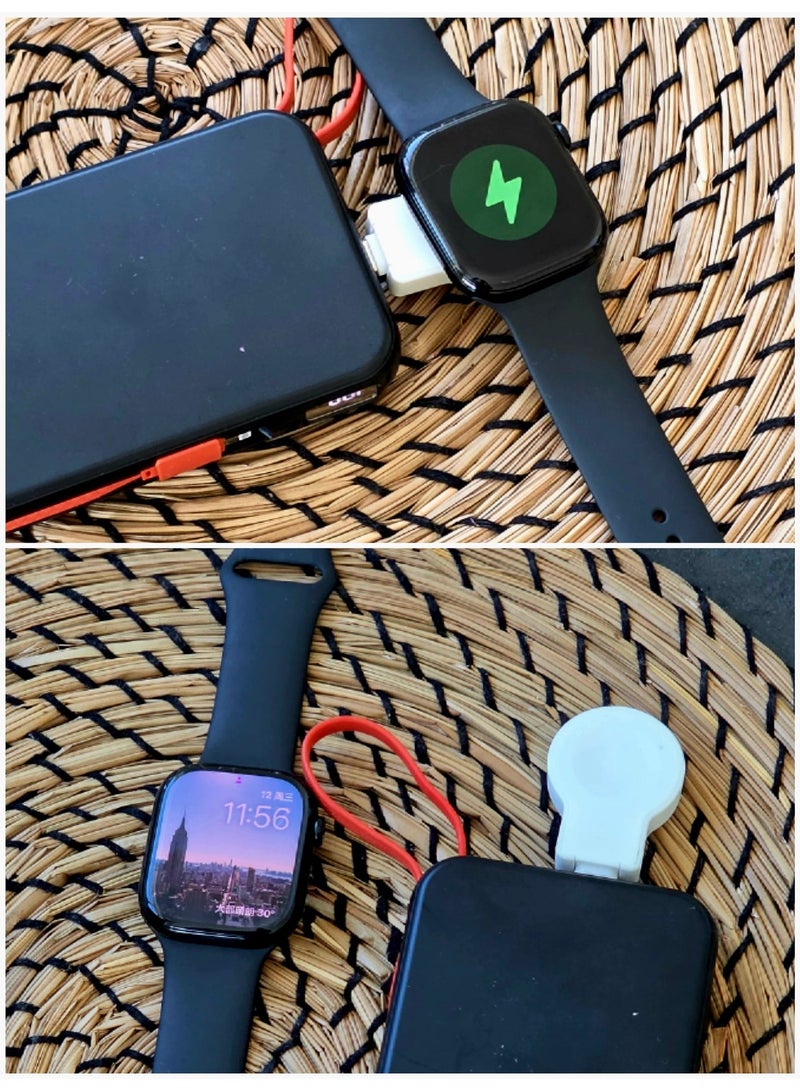 Compact USB-C Swivel Charger for Apple Watch and Other Wearables – 2.5W Quick Wireless Power - Image 1