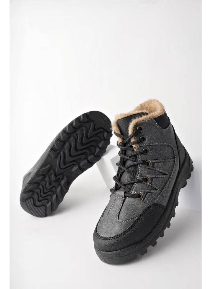 muggo Toni Guaranteed Lace Up Fur Inside Zippered Unisex Outdoor Winter Boots - Image 5