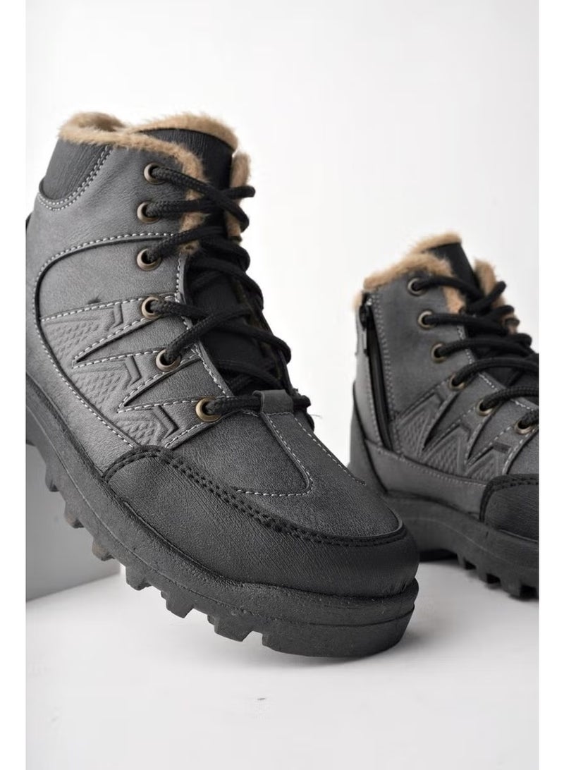 muggo Toni Guaranteed Lace Up Fur Inside Zippered Unisex Outdoor Winter Boots - Image 2