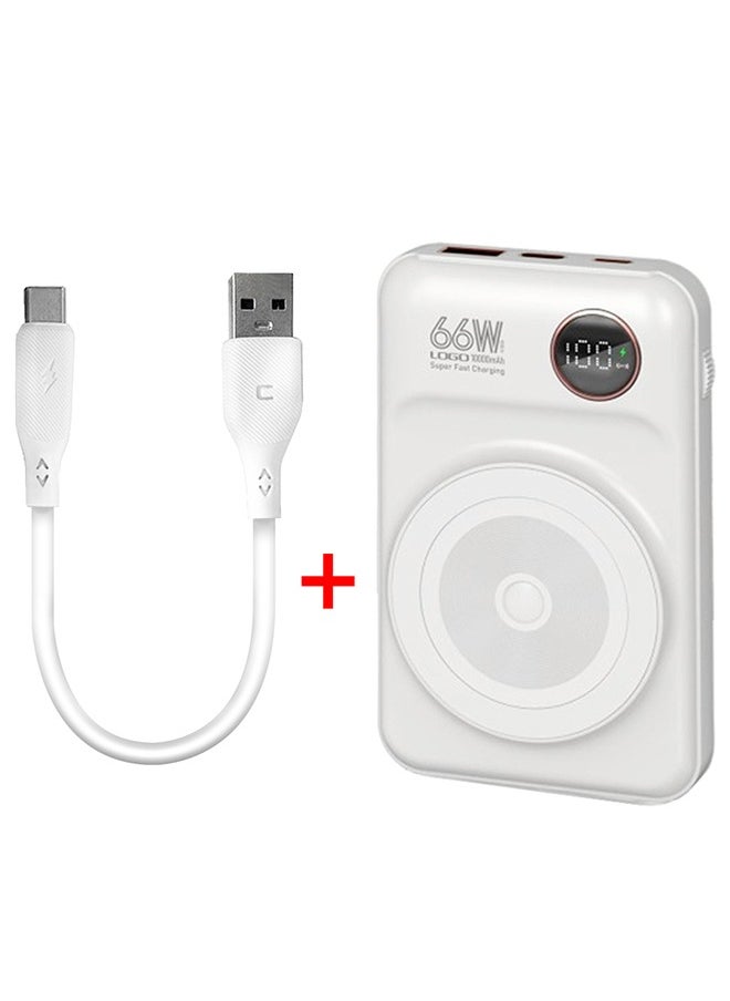 KALIO - 2Packs Power Bank Fast Charging 20000mAh MagSafe 66W for Lightning and Type-C Devices, Mobile Phones, Tablets / Black White - Image 1