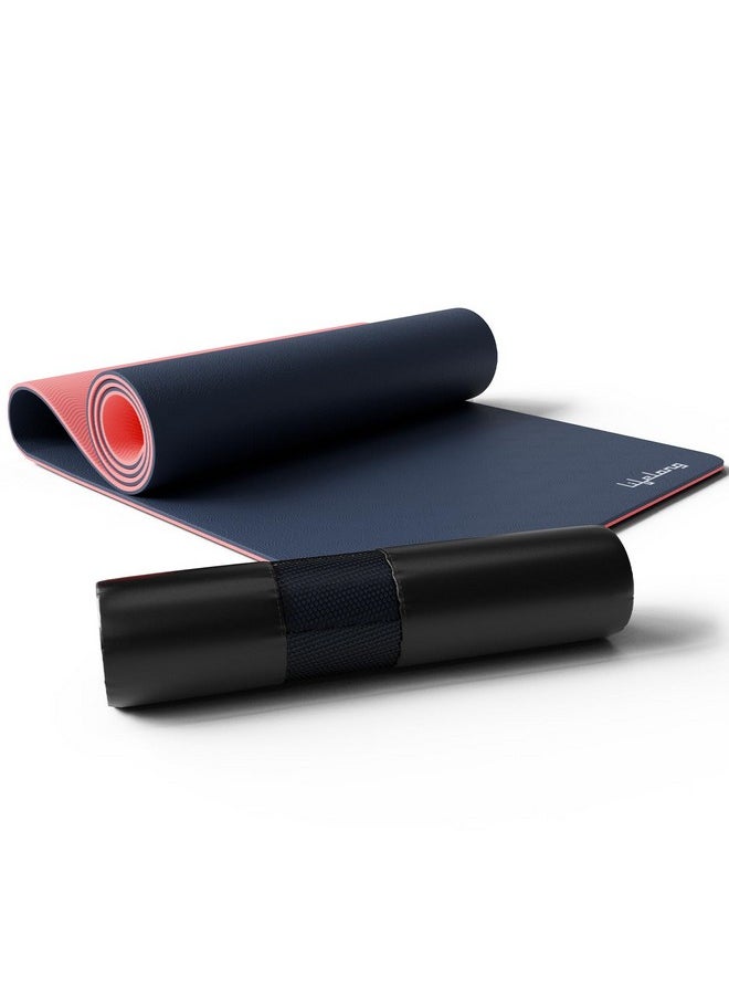 Lifelong Lifelong Dual Color TPE Material Yoga Mat for Women & Men - 6mm Anti-Slip Yoga Mat for Gym Workout Exercise Mat for Home Gym - Yoga Mat for Gym Workout & Yoga Exercise (LLYM114)  - Image 1