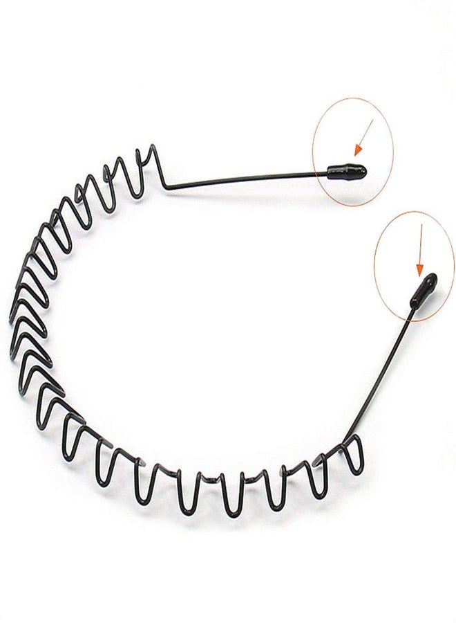 TRIPIN Spring Zigzag Metal Headband for Men & Women - Non-Slip Wave Style Hair Band - Flexible, Lightweight Hair Styling Accessory (Black) - Image 4