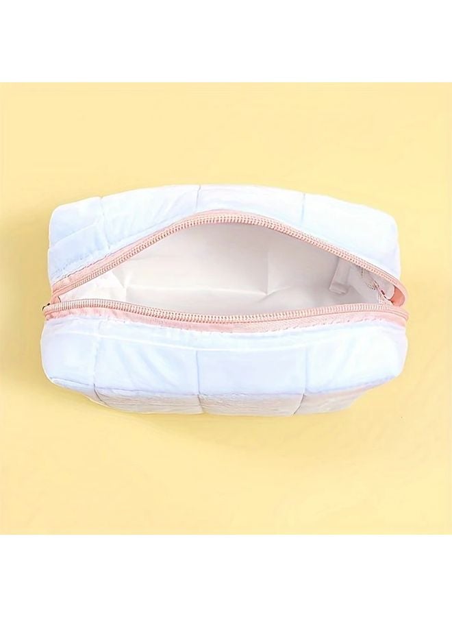 Pink Large Capacity Portable Cosmetic Organizer For Travel Makeup Storage - Image 5
