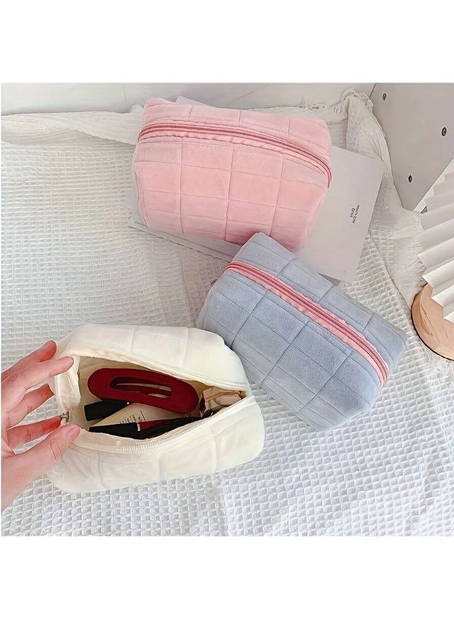 Pink Large Capacity Portable Cosmetic Organizer For Travel Makeup Storage - Image 2