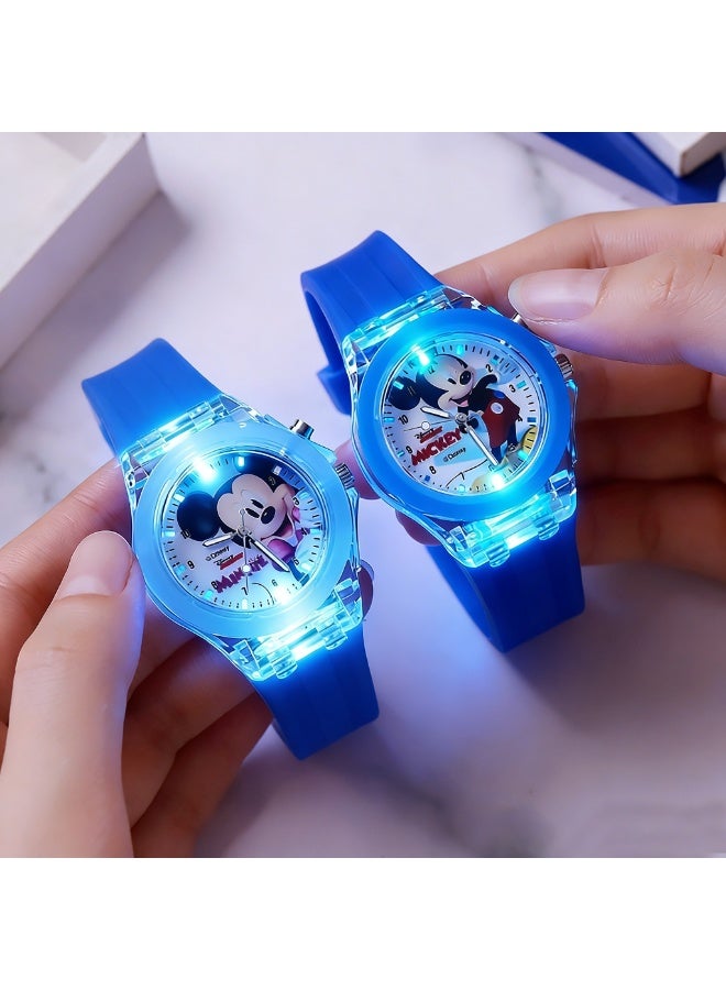 ديزني ساعة أطفال بإضاءة LED وامضة - طقم ساعة LCD - ساعة أطفال برسومات كرتونية - ساعات رقمية للأطفال الصغار - هدايا للأطفال من عمر 3 إلى 7 سنوات - هدايا للأطفال - Image 5
