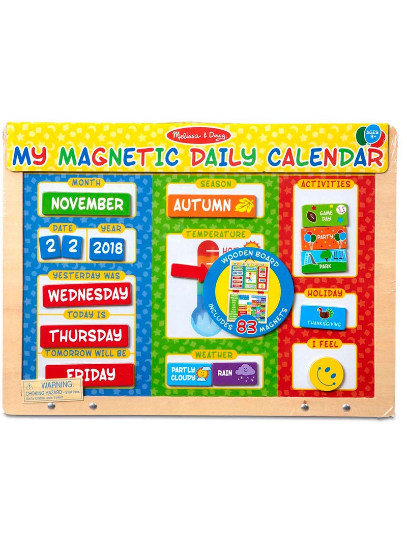 Melissa & Doug My First Daily Magnetic Calendar Activities Calendar For Kids, Weather And Seasons Calendar For Preschoolers and Kids Ages 3+ - Image 3