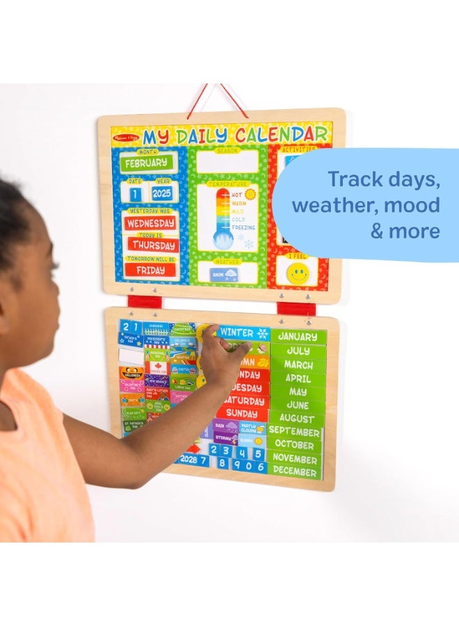 Melissa & Doug تقويم أنشطة مغناطيسي يومي للأطفال، تقويم الطقس والفصول للأطفال في مرحلة ما قبل المدرسة والأطفال من عمر 3 سنوات فما فوق - Image 3