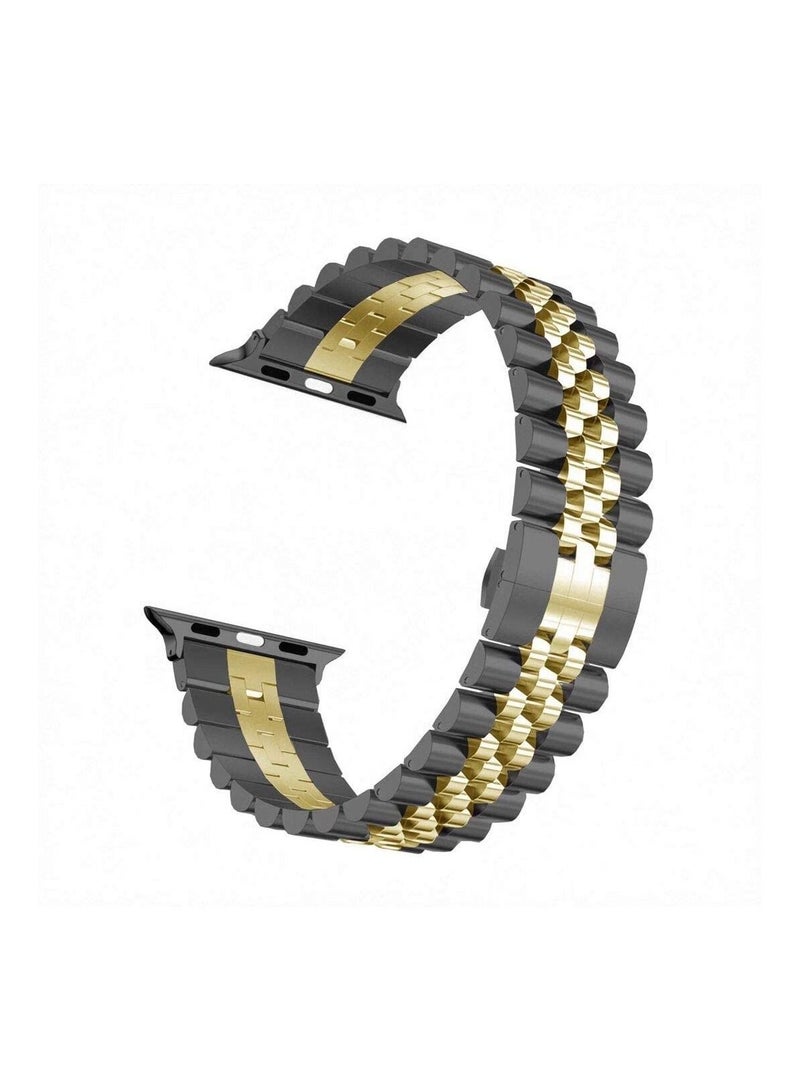 Replacement Band Compatible with Apple Watch 41mm Stainless Steel Solid Strap Metal Bracelet for Apple Watch Series 7/ - Image 2