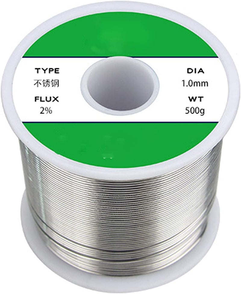 comfrt Stainless Steel Solder Wire,Lead Free Solder Wire,0.8mm/1.0mm/1.2mm Stainless Steel Wettability Tin Wire Soldering Consumables for Electronic Devices (0.8mm, 100g) - Image 1